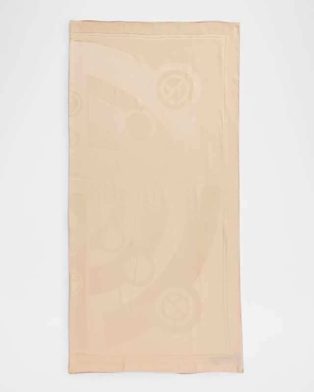 Logo Jacquard Silk Stole